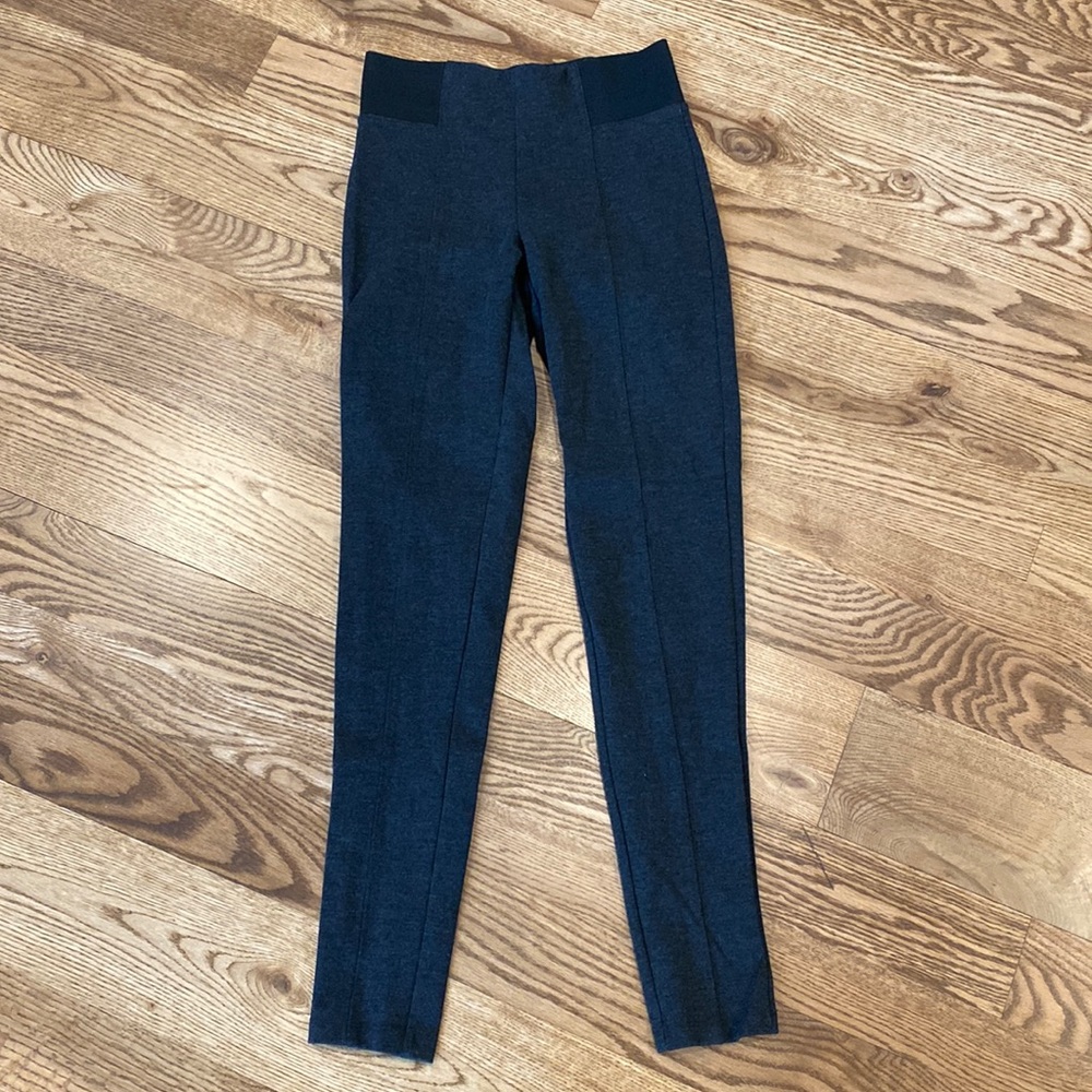 Womens Halogen pull on gray pant workwear wearever ponte elastic slim fit